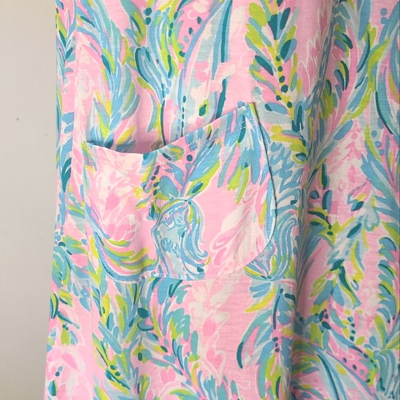 Lilly Pulitzer Kristen Flounce Shift Dress in Unicorn of the Sea Print XS/S - Picture 7 of 13